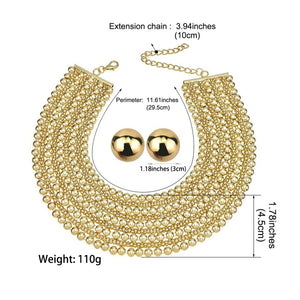 MANILA Women's Fashion Stylish Princess Design Gold & Silver Tone Jewelry Set - Divine Inspiration Styles