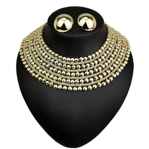 MANILA Women's Fashion Stylish Princess Design Gold & Silver Tone Jewelry Set - Divine Inspiration Styles