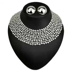 MANILA Women's Fashion Stylish Princess Design Gold & Silver Tone Jewelry Set - Divine Inspiration Styles
