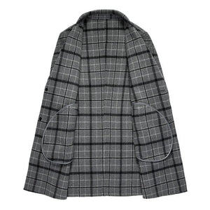 BRADFORD Design Collection Men's Fashion Premium Quality Long Wool Plaid Trench Coat - Divine Inspiration Styles