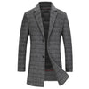 BRADFORD Design Collection Men's Fashion Premium Quality Long Wool Plaid Trench Coat - Divine Inspiration Styles