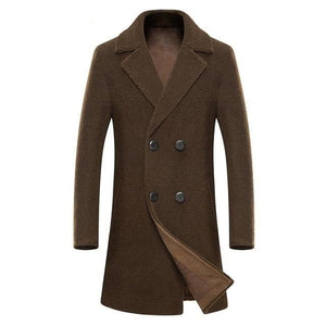 BRADFORD Design Collection Men's Fashion Premium Quality Long Wool Blend Trench Coat - Divine Inspiration Styles