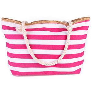 CFIT Women's Fashion Stylish Luxury Vacation Designer Stripes Beach Tote Bag - Divine Inspiration Styles