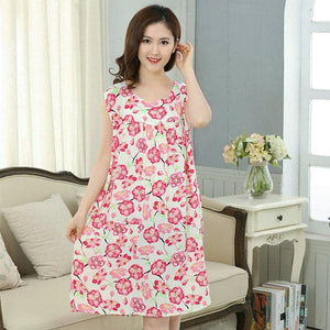 MEGLAIN Women's Fashion Floral Design Stylish Short Sleeves Tunic Dress - Divine Inspiration Styles
