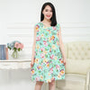 MEGLAIN Women's Fashion Floral Design Stylish Short Sleeves Tunic Dress - Divine Inspiration Styles