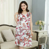 MEGLAIN Women's Fashion Floral Design Stylish Short Sleeves Tunic Dress - Divine Inspiration Styles