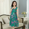 MEGLAIN Women's Fashion Floral Design Stylish Short Sleeves Tunic Dress - Divine Inspiration Styles