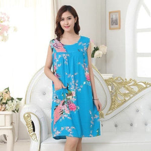 MEGLAIN Women's Fashion Floral Design Stylish Short Sleeves Tunic Dress - Divine Inspiration Styles