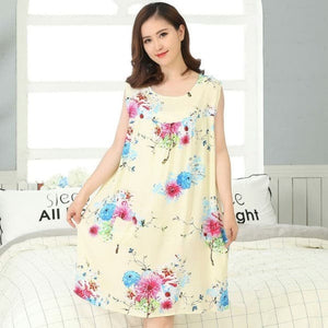 MEGLAIN Women's Fashion Floral Design Stylish Short Sleeves Tunic Dress - Divine Inspiration Styles