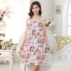 MEGLAIN Women's Fashion Floral Design Stylish Short Sleeves Tunic Dress - Divine Inspiration Styles