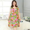 MEGLAIN Women's Fashion Floral Design Stylish Short Sleeves Tunic Dress - Divine Inspiration Styles