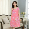 MEGLAIN Women's Fashion Floral Design Stylish Short Sleeves Tunic Dress - Divine Inspiration Styles