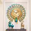 EXQUISITE Golden Blue Green Peacock Wall Clock Modern Design Creative Art for Home or Office Decorations - Divine Inspiration Styles