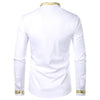 PARKLEES Men's Fashion Luxury Golden Vintage Embroidery Design Dress Shirt - Divine Inspiration Styles