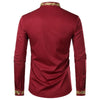 PARKLEES Men's Fashion Luxury Golden Vintage Embroidery Design Dress Shirt - Divine Inspiration Styles