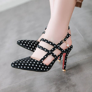 TAYLOR Design Women's Stylish Elegant Fashion Polka Dots Pumps Dress Shoes - Divine Inspiration Styles