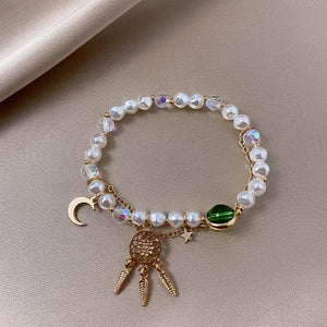 ZENSHE Women's Fashion Stylish Flower Design Simulated Pearl Bracelet - Divine Inspiration Styles