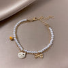 ZENSHE Women's Fashion Stylish Flower Design Simulated Pearl Bracelet - Divine Inspiration Styles