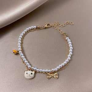 ZENSHE Women's Fashion Stylish Flower Design Simulated Pearl Bracelet - Divine Inspiration Styles
