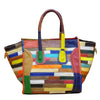 LEA Design Women's Fashion Genuine Leather Stylish Multi-Color Stripes Handbag - Divine Inspiration Styles