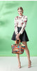 LEA Design Women's Fashion Genuine Leather Stylish Multi-Color Stripes Handbag - Divine Inspiration Styles