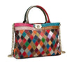 LEA Design Women's Fashion Genuine Leather Patchwork Design Shoulder Handbag - Divine Inspiration Styles