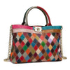 LEA Design Women's Fashion Genuine Leather Patchwork Design Shoulder Handbag - Divine Inspiration Styles
