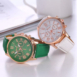 GENEVA Women's Fine Fashion Premium Quality Luxury Style Leather Watch - Divine Inspiration Styles