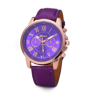 GENEVA Women's Fine Fashion Premium Quality Luxury Style Leather Watch - Divine Inspiration Styles