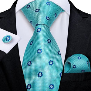 DBG VIP Design Collection Men's Fashion Light Blue 100% Premium Quality Silk Ties - Divine Inspiration Styles