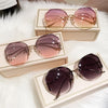 ZWG Women's Elegant Fine Fashion Ocean Water Cut Luxury Sunglasses - Divine Inspiration Styles