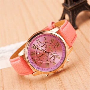 GENEVA Women's Fine Fashion Premium Quality Luxury Style Leather Watch - Divine Inspiration Styles