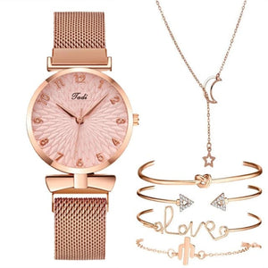 JADI Women's Fine Fashion Premium Quality Luxury Style Rose Gold Bracelet Watch - Divine Inspiration Styles
