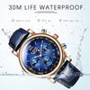 LIGE Women's Fashion Genuine Leather Premium Quality Triple Dial Luxury Style Watch - Divine Inspiration Styles