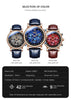 LIGE Women's Fashion Genuine Leather Premium Quality Triple Dial Luxury Style Watch - Divine Inspiration Styles