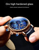 LIGE Women's Fashion Genuine Leather Premium Quality Triple Dial Luxury Style Watch - Divine Inspiration Styles