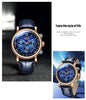LIGE Women's Fashion Genuine Leather Premium Quality Triple Dial Luxury Style Watch - Divine Inspiration Styles
