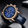 LIGE Women's Fashion Genuine Leather Premium Quality Triple Dial Luxury Style Watch - Divine Inspiration Styles