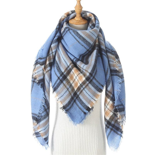 LUANA Design Women's Luxury Fashion Warm Winter Plaid Cashmere Shawl Blanket Scarf - Divine Inspiration Styles