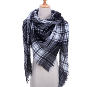 LUANA Design Women's Luxury Fashion Warm Winter Plaid Cashmere Shawl Blanket Scarf - Divine Inspiration Styles