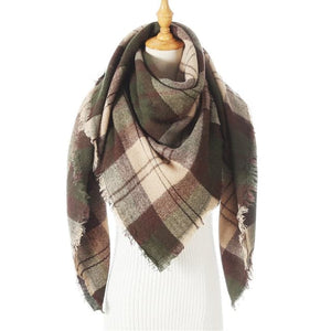 LUANA Design Women's Luxury Fashion Warm Winter Plaid Cashmere Shawl Blanket Scarf - Divine Inspiration Styles