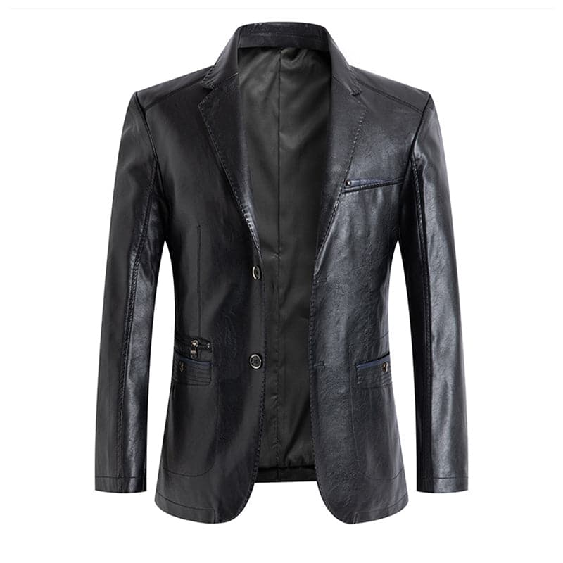 BRADLEY Men's Fashion Premium Quality Leather Style Blazer Suit Jacket ...