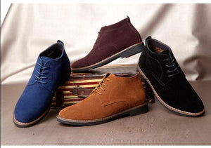 NPZ Men's Genuine Suede Leather Boot Dress Shoes - Divine Inspiration Styles