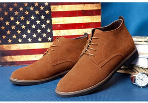 NPZ Men's Genuine Suede Leather Boot Dress Shoes - Divine Inspiration Styles