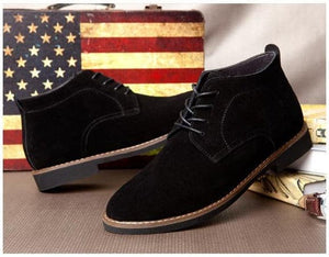NPZ Men's Genuine Suede Leather Boot Dress Shoes - Divine Inspiration Styles