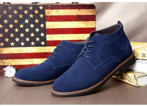 NPZ Men's Genuine Suede Leather Boot Dress Shoes - Divine Inspiration Styles