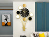 CIRCLEPATTERN Golden Blue Floral Harvest Creative Art Modern Design Wall Clock for Home or Office Decorations - Divine Inspiration Styles
