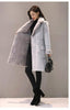 MONA Design Women's Fine Fashion Elegant Faux Fur Cashmere Lapel Coat Jacket - Divine Inspiration Styles