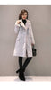 MONA Design Women's Fine Fashion Elegant Faux Fur Cashmere Lapel Coat Jacket - Divine Inspiration Styles