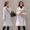 MONA Design Women's Fine Fashion Elegant Faux Fur Cashmere Lapel Coat Jacket - Divine Inspiration Styles